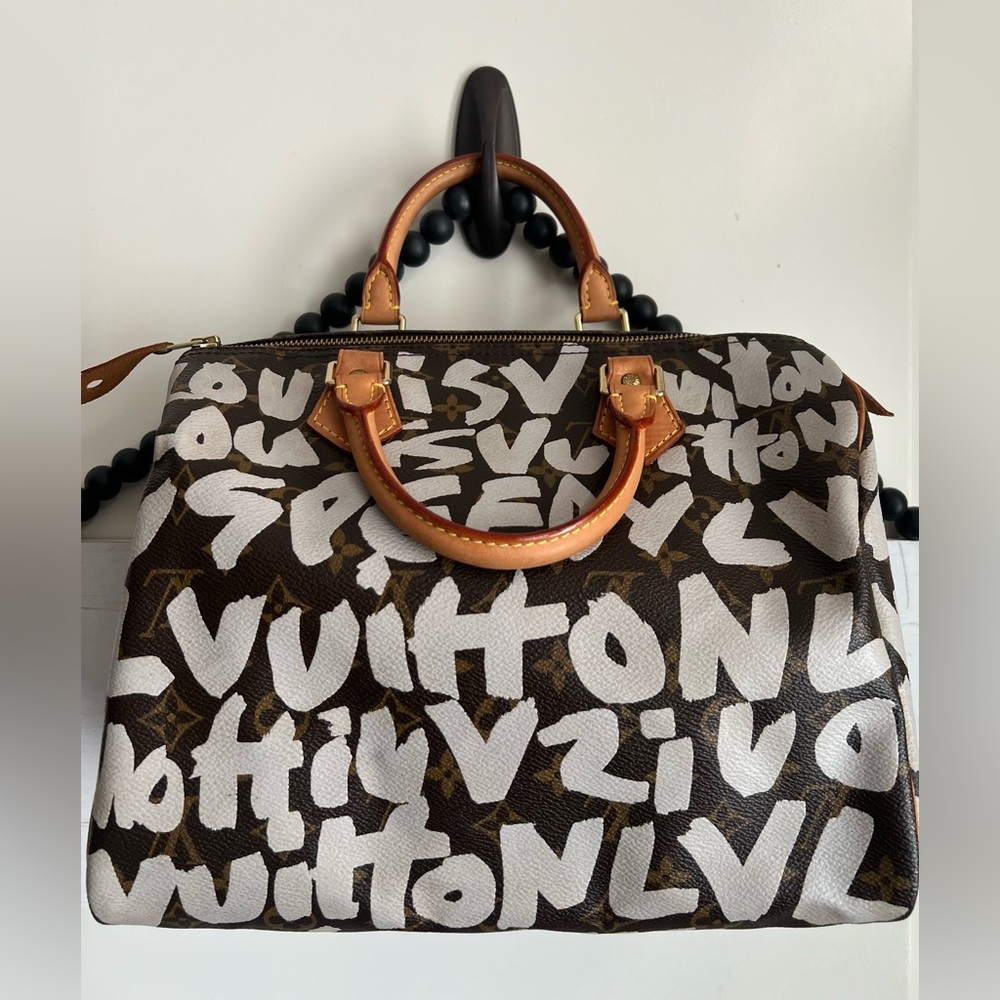 Louis Vuitton GRAFFITI SPEEDY 30 Purse Stephen SPROUSE Top Handle Bag Monogram